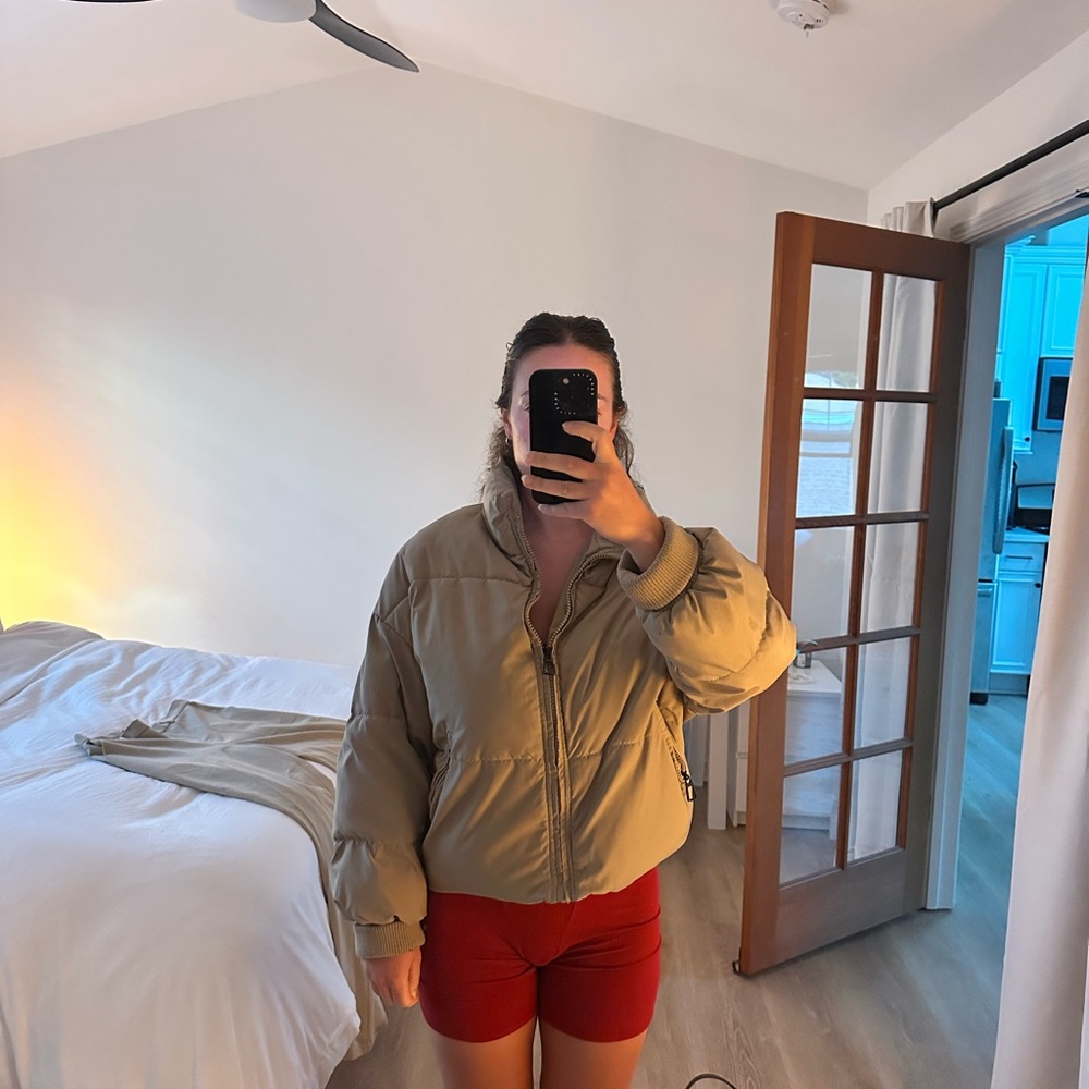 Tan Puffer Jacket